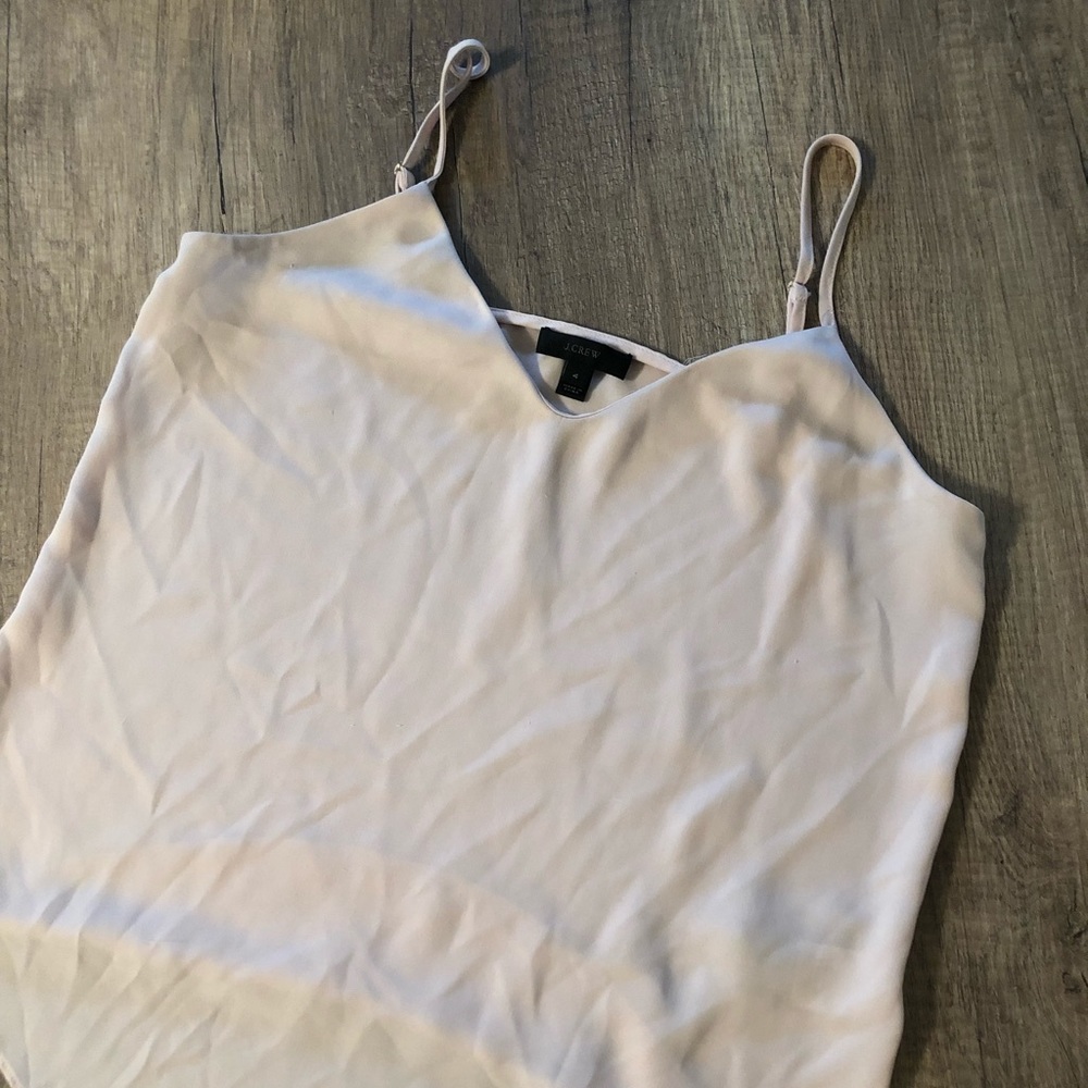 J-Crew pale pink satin cami